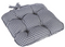 Berkeley Checked Piped Chunky Seat Pad Cushion - Navy