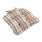 Lewis Check Piped Chunky Seat Pad Cushion - Natural