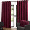 Sundour Velvet Lined Eyelet Curtains - Red