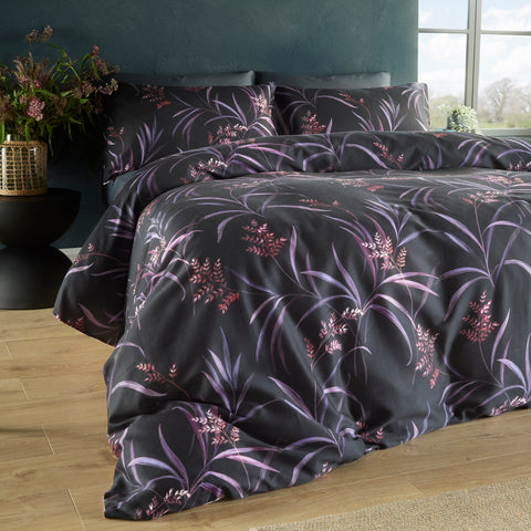 Vantona Boutique Keiko Duvet Cover Set - Black