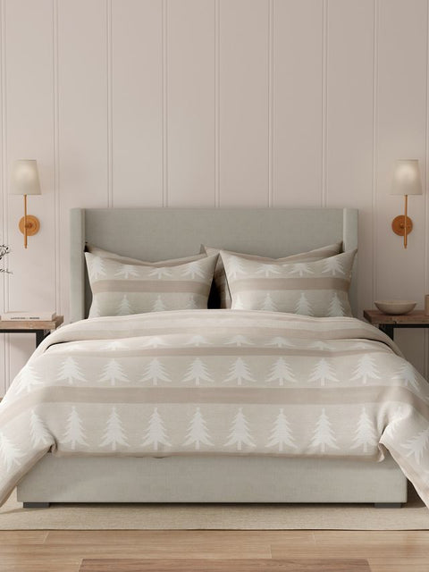 Vantona Essentials Natural Trees Brushed Cotton Duvet Cover Set