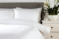 Vantona Hotel Collection Inserted Lace Duvet Cover Set - White