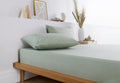 Vantona Hotel Collection Plain Dye Fitted Sheet & Pillowcase Pair 200TC - Sage (Sold Separately)