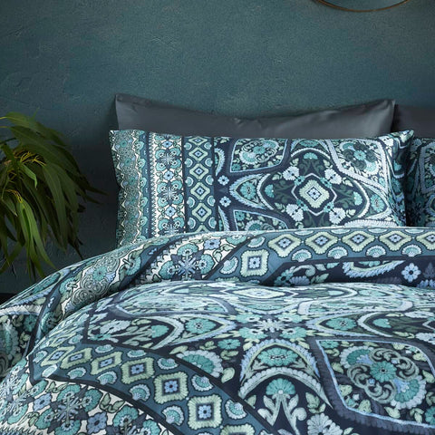Vantona Boutique Kizzi Mandala Duvet Cover Set - Navy
