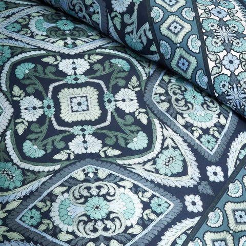 Vantona Boutique Kizzi Mandala Duvet Cover Set - Navy