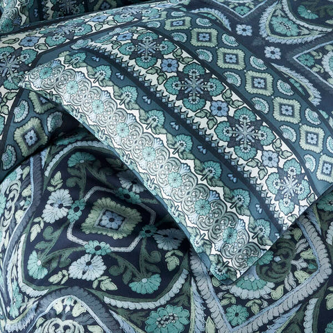 Vantona Boutique Kizzi Mandala Duvet Cover Set - Navy