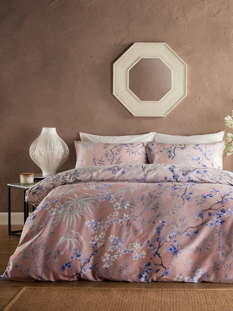 Vantona Boutique Mai Blossom Duvet Cover Set - Blush