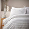 Vantona Essentials Range Boucle Stripe Duvet Cover Set - Grey