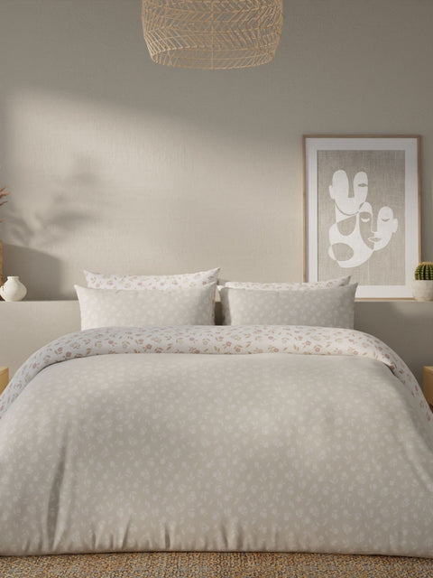 Vantona Essentials Range Molly Ditsy Duvet Cover Set - Natural