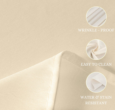 Wexford Everyday Dining Tablecloths, Pack of 2 - Cream