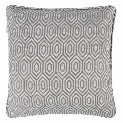 Alpha Geometric Piped Cushion Cover - Fossil