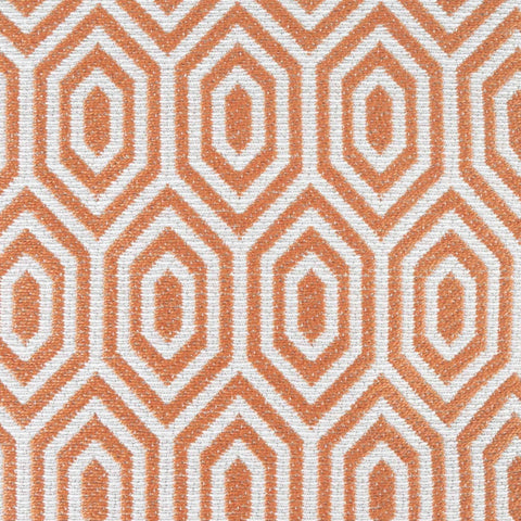 Alpha Geometric Piped Filled Cushion - Orange