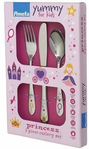 Amefa Yummy For Kids 3 Piece Cutlery Set Designed for little Hands - 5 designs