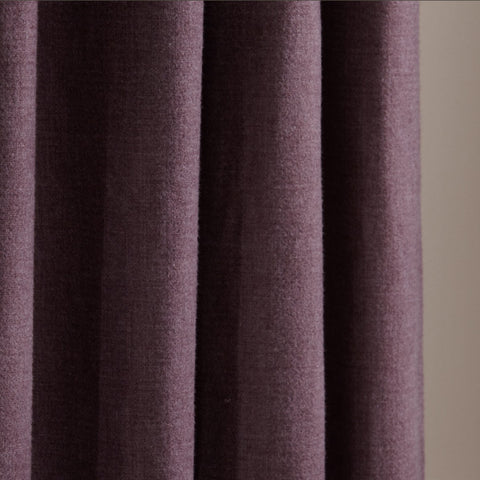 iLiv Anderson Woven Lined Eyelet Curtains - Plum