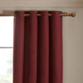 iLiv Anderson Woven Lined Eyelet Curtains - Red