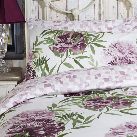 Vantona Anthea Floral Design Duvet Cover Set - Lilac