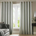 Ashley Wilde Cairo Lined Eyelet Curtains - Duck Egg