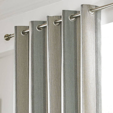 Ashley Wilde Downton Lined Eyelet Curtains - Duck Egg