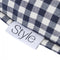 Berkeley Checked Piped Chunky Seat Pad Cushion - Navy