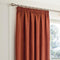 Faux Suede Blackout Pencil Pleat Curtains - Spice