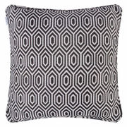 Alpha Geometric Piped Cushion Cover - Graphite