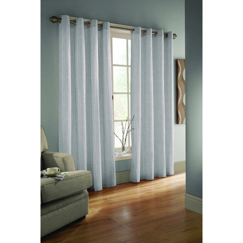 Eyelet Lined 100% Cotton Curtains Ready Made