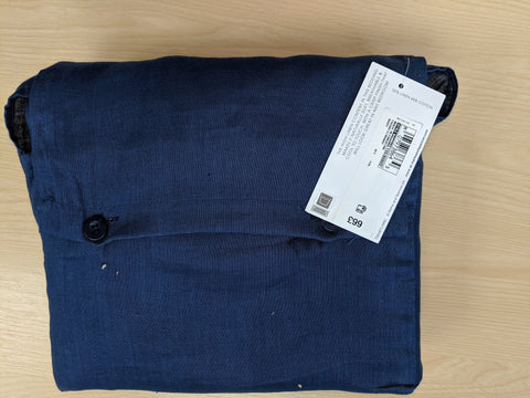 M&S Navy Linen Rick Duvet Cover & Pillowcase (Sold Separately)