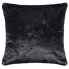 Lustre Faux Crushed Velvet Filled Cushion - Black