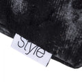 Lustre Faux Crushed Velvet Filled Cushion - Black