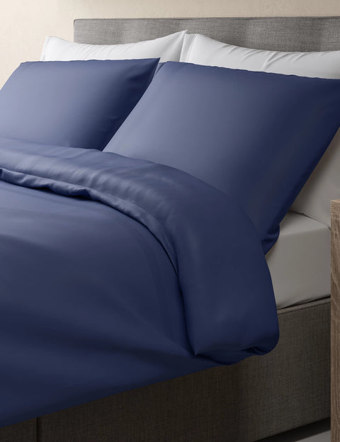 M&S Navy Linen Rick Duvet Cover & Pillowcase (Sold Separately)