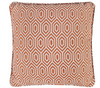 Alpha Geometric Piped Filled Cushion - Orange