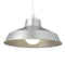 Small Dual Fitting Pluto Metal Lighting Pendant Shades - Silver