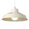 Small Dual Fitting Pluto Metal Lighting Pendant Shades - Cream