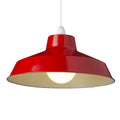 Small Dual Fitting Pluto Metal Lighting Pendant Shades - Red