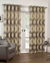 Sundour Delta Lined Eyelet Curtains - Grey