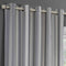 Sundour Monaco Lined Eyelet Curtains - Charcoal