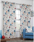 Sundour Monterey Lined Eyelet Curtains - Teal