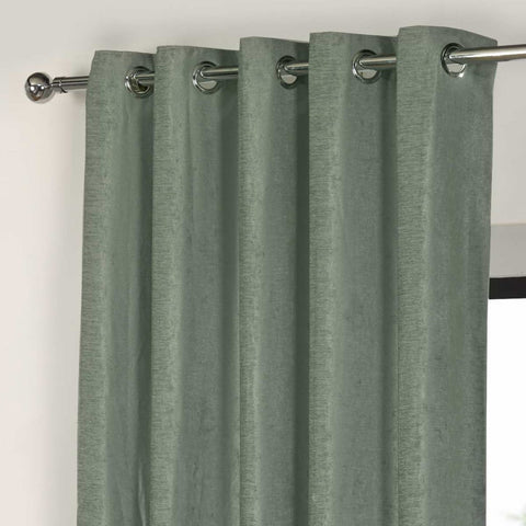 Sundour Velvet Lined Eyelet Curtains - Duck Egg