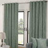 Sundour Velvet Lined Eyelet Curtains - Duck Egg