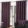 Sundour Velvet Lined Eyelet Curtains - Heather