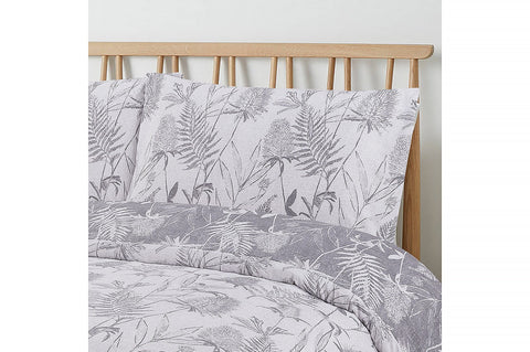 Vantona Thistle Duvet Cover Set - Grey