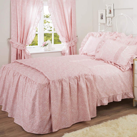 Vantona Country Monique Quilted Fitted Bedspread - Rose