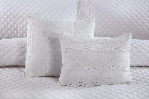 Vantona Byzantium Schiffli Lace bedding Set - White