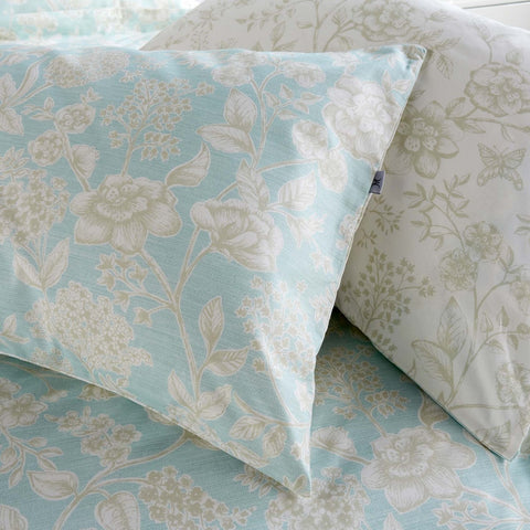 Vantona Carissa Floral Duvet Cover Set - Duck Egg