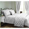 Vantona Como Jacquard Floral Design Duvet Cover Set - Silver