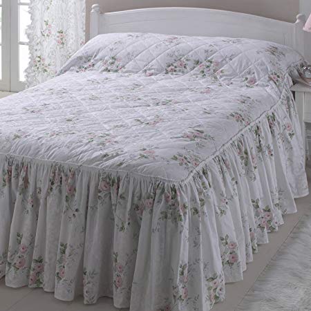 Vantona Country Charlotte Quilted Fitted Bedspread - Pink