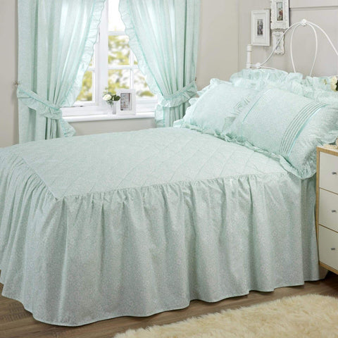 Vantona Country Monique Quilted Fitted Bedspread - Mint