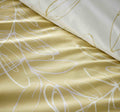 Vantona Essentials Range Linear Leaves Duvet Cover Set - Cream