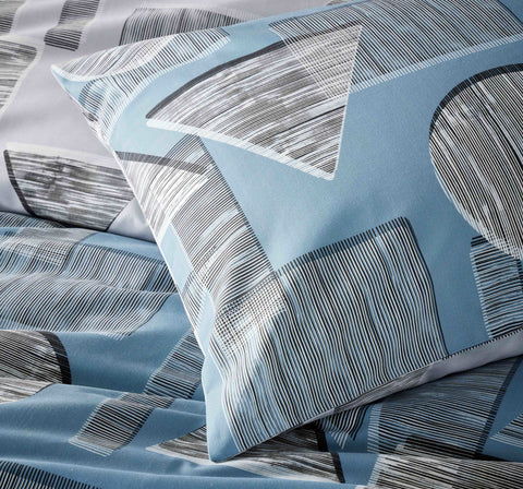 Vantona Essentials Range Strings Geometric Duvet Cover Set - Multi