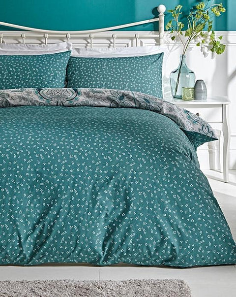Vantona Floral Jacobean Duvet Cover Set - Multi